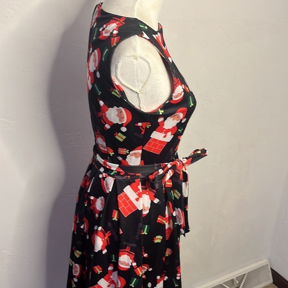 Ouges Holiday Santa Christmas Sleeveless Dress Si… - image 5